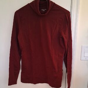 Lands' End Women's Turtleneck Sweater in Deep Red